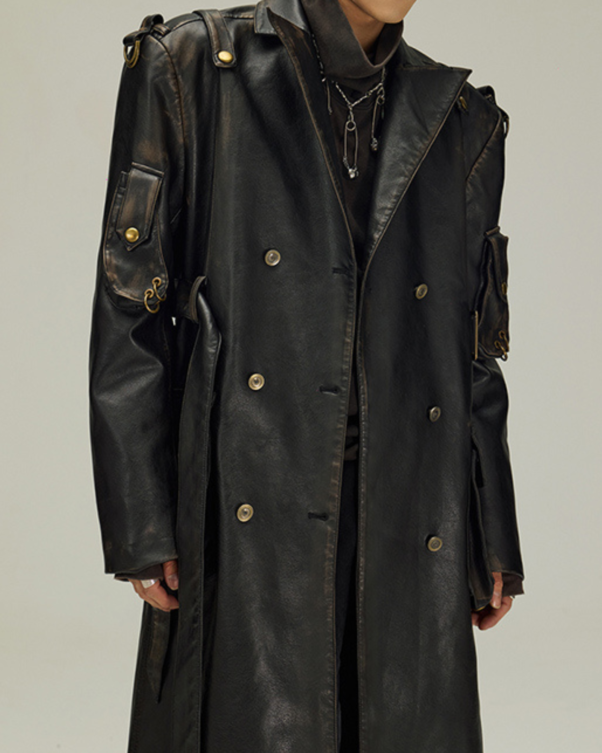 Blake Leather Trench