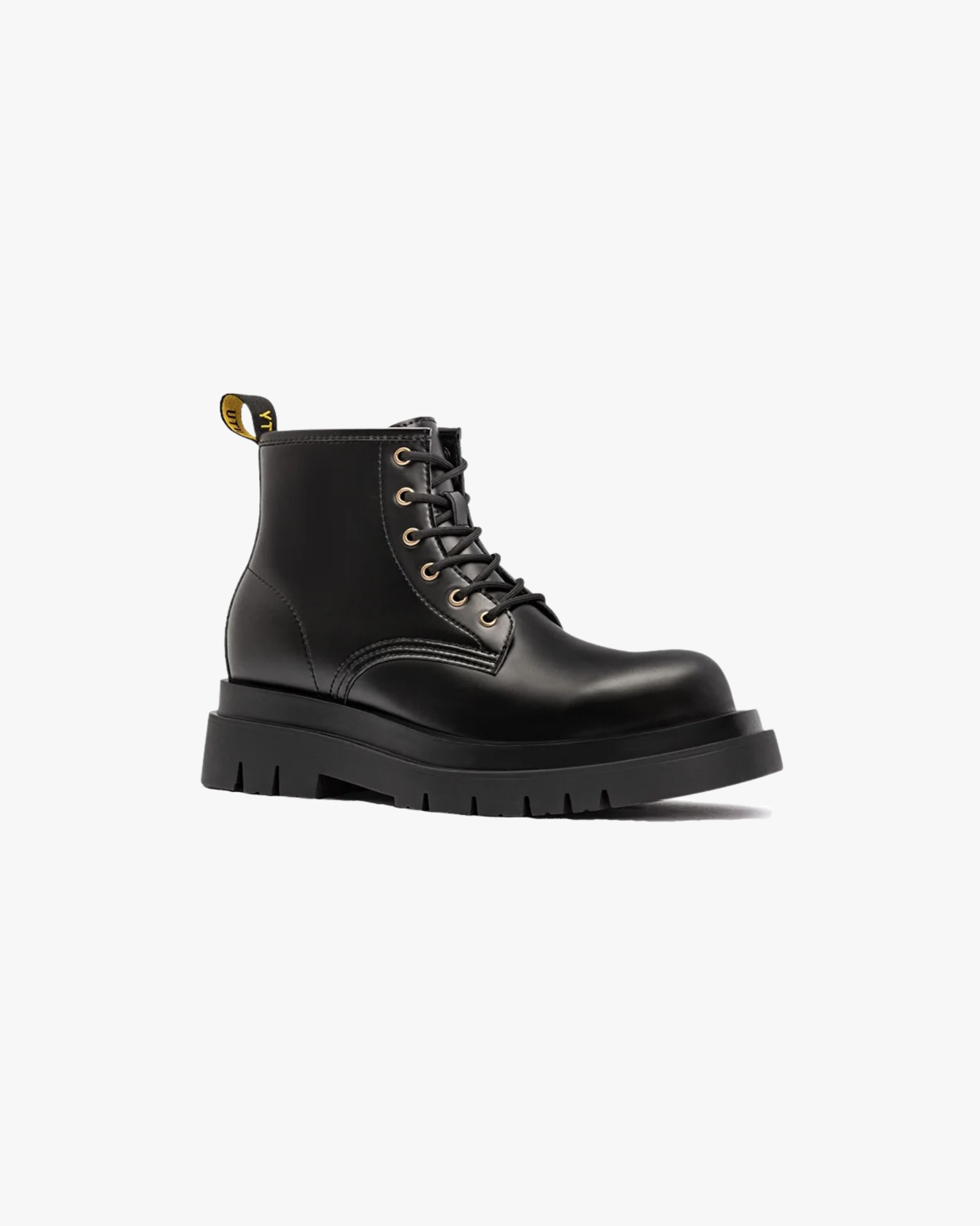 Calfskin Lace-Up Combat Boots