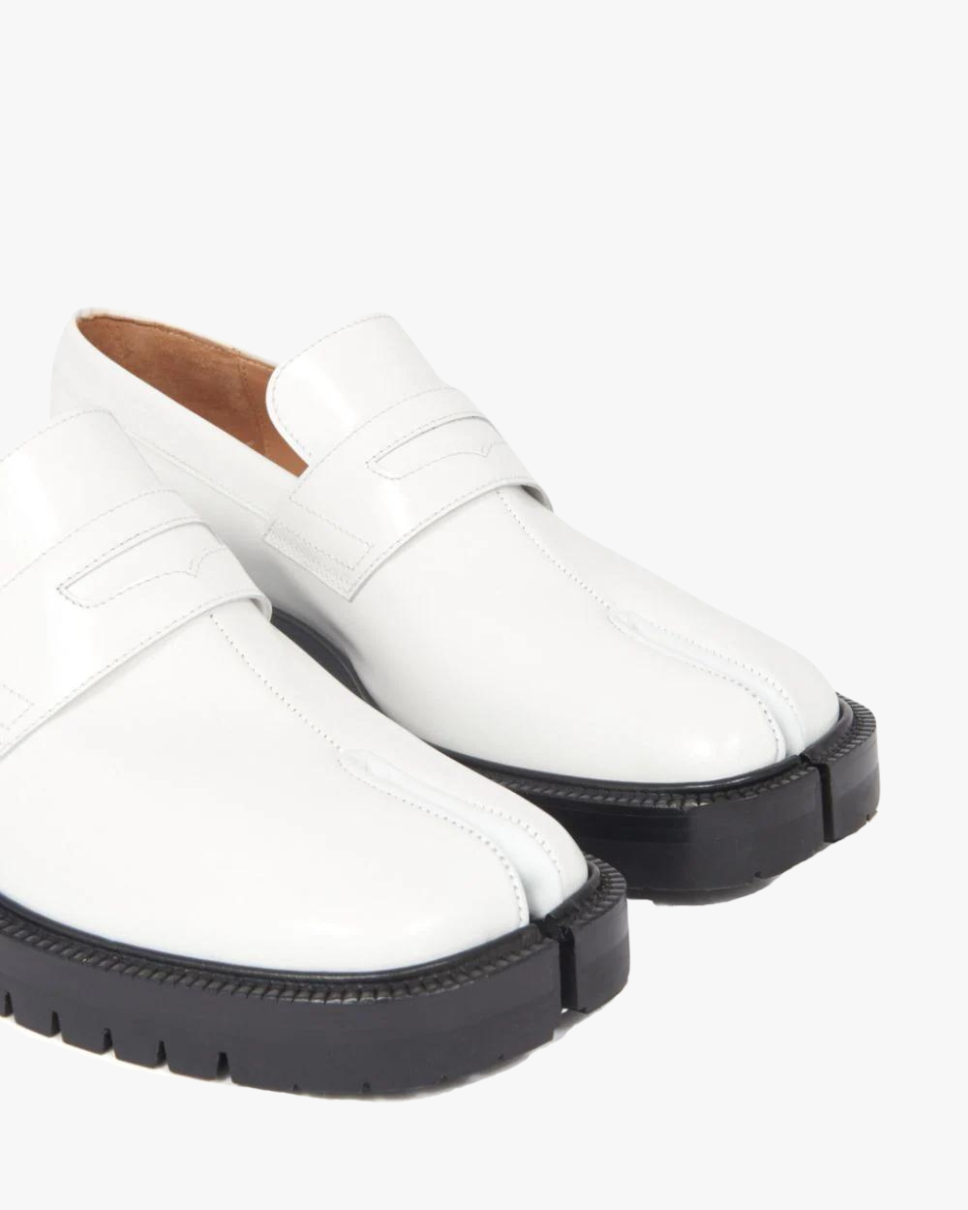 Vegas White Split-Toe Loafer