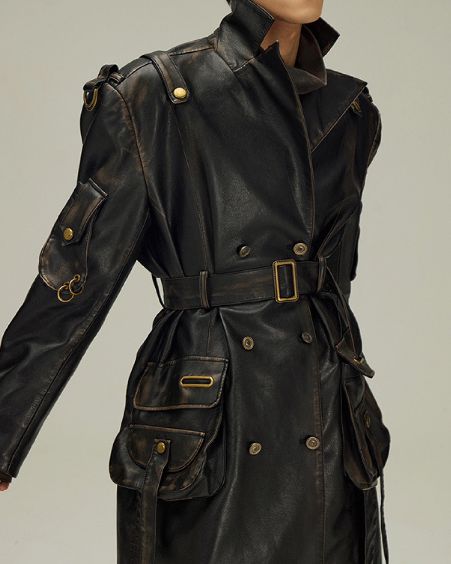 Blake Leather Trench