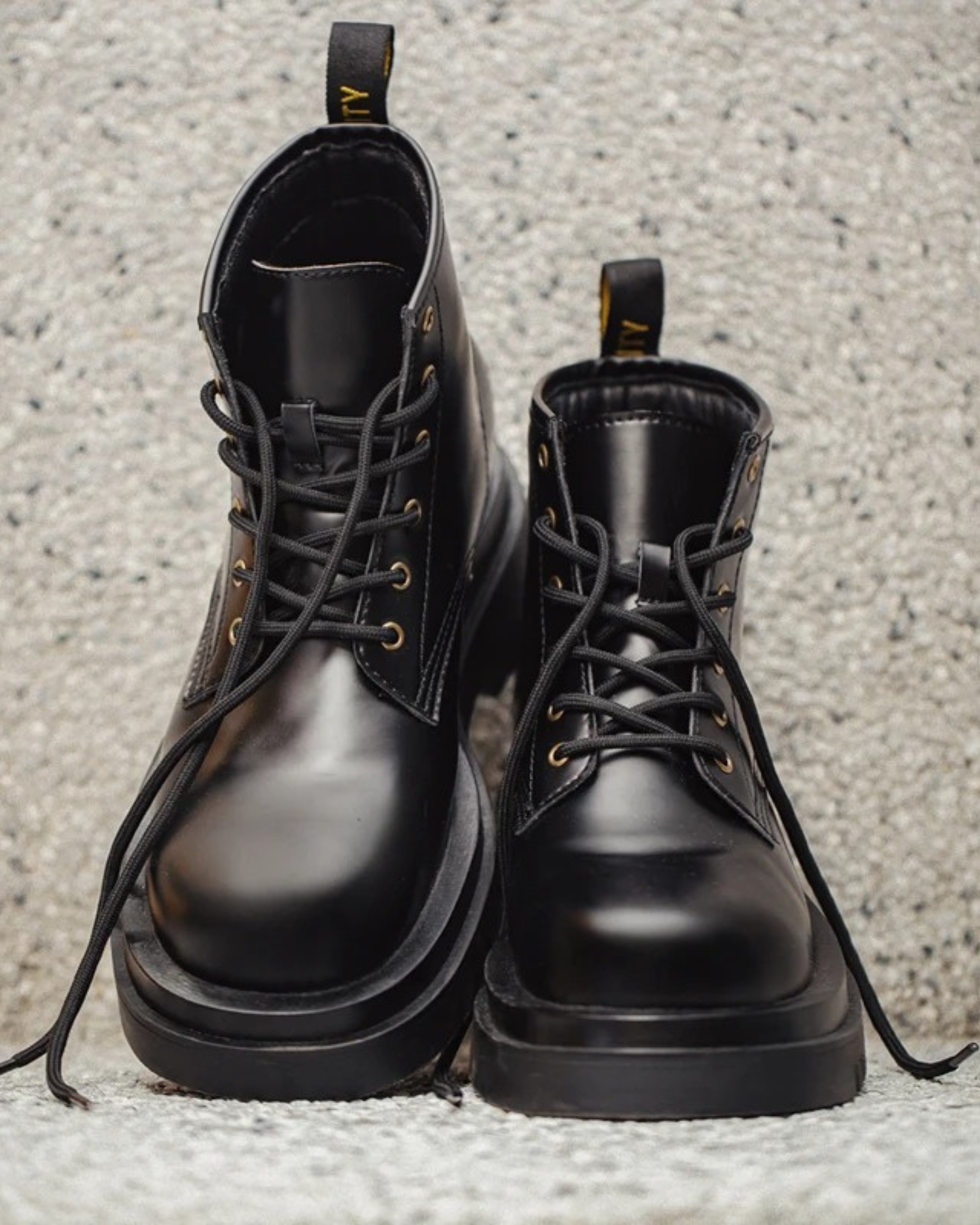 Calfskin Lace-Up Combat Boots