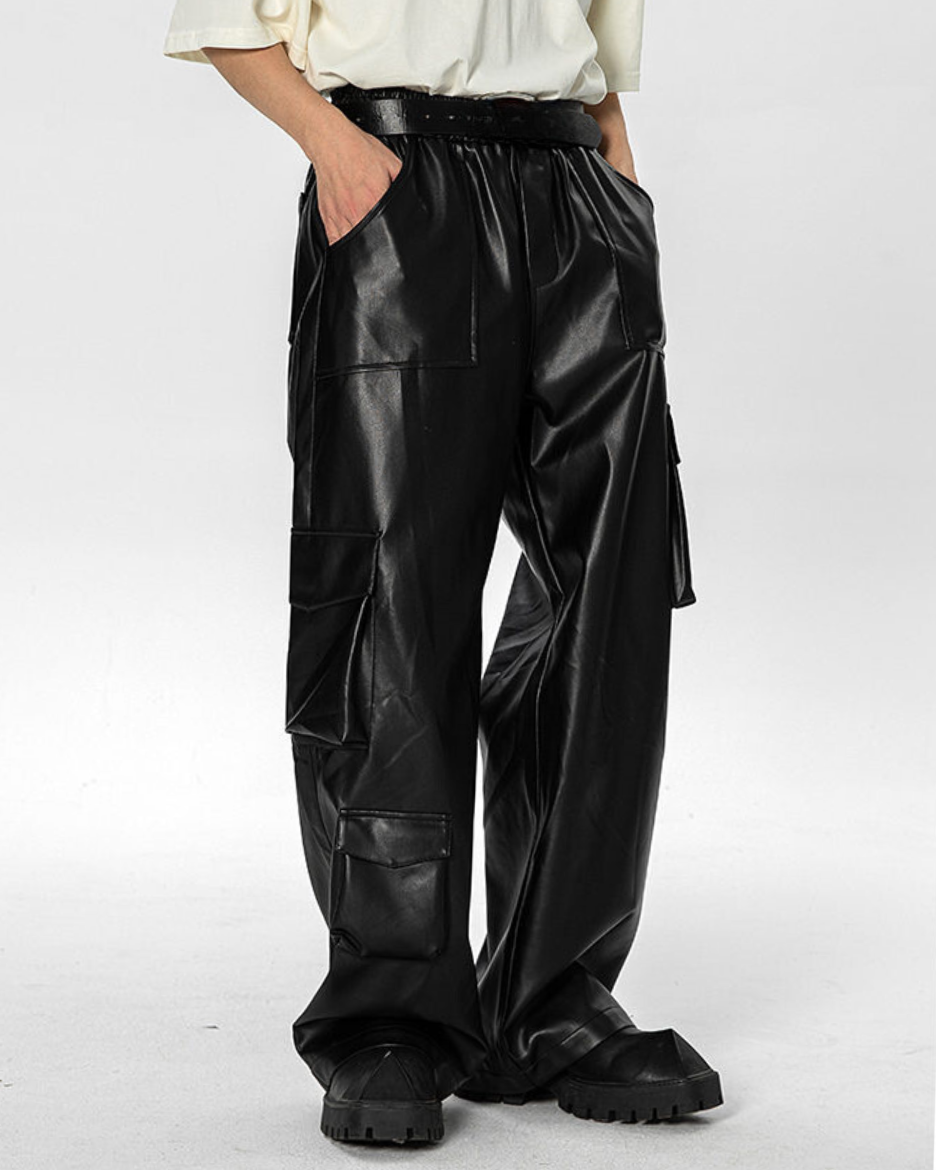 Leather Cargo Pants