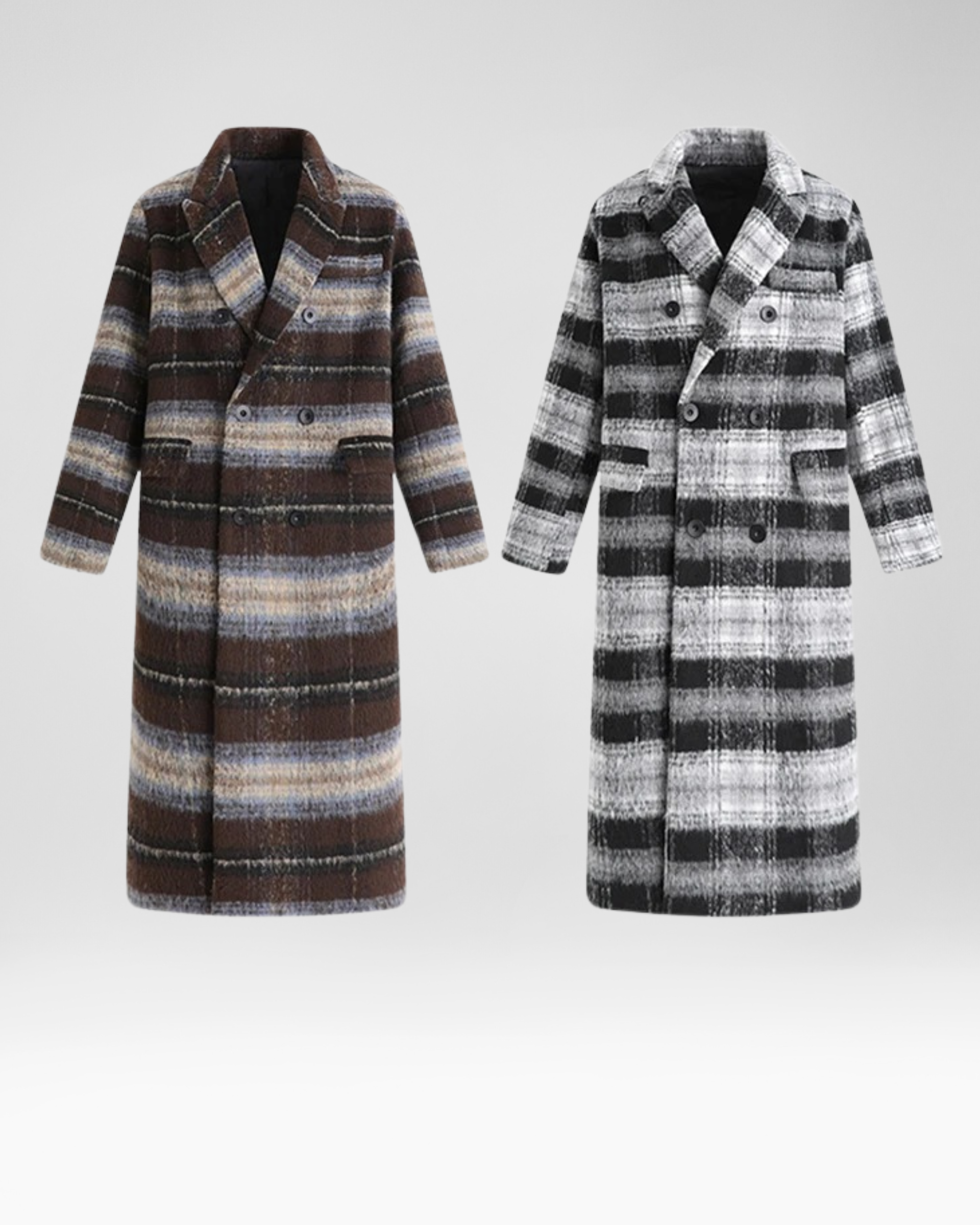 Plaid Wool Coat